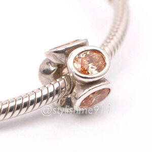 Authentic PANDORA Retired Champagne Oval Lights Charm